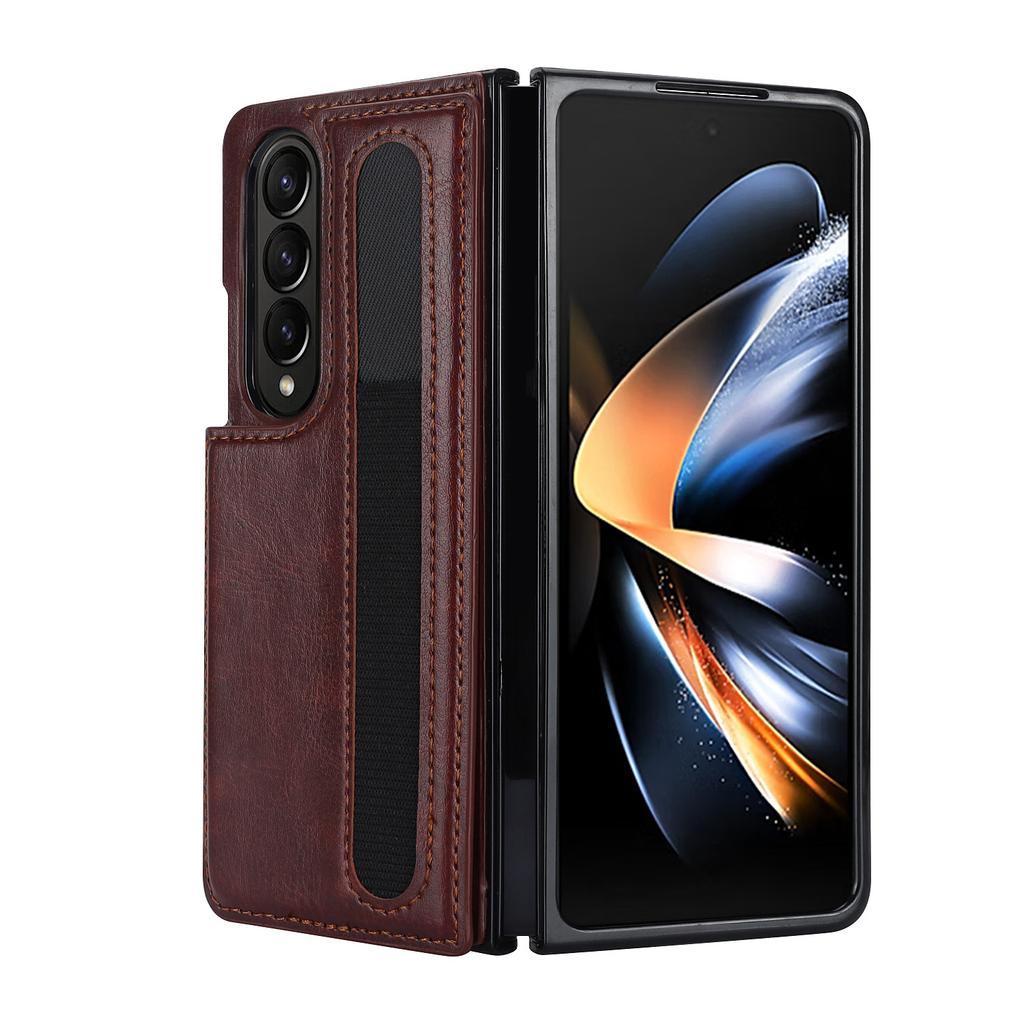 Foldable Screen PU Leather Shockproof Protective Case for Samsung Galaxy Z Fold 7 /6 /5 Mobile Phone Case with Pen Slot