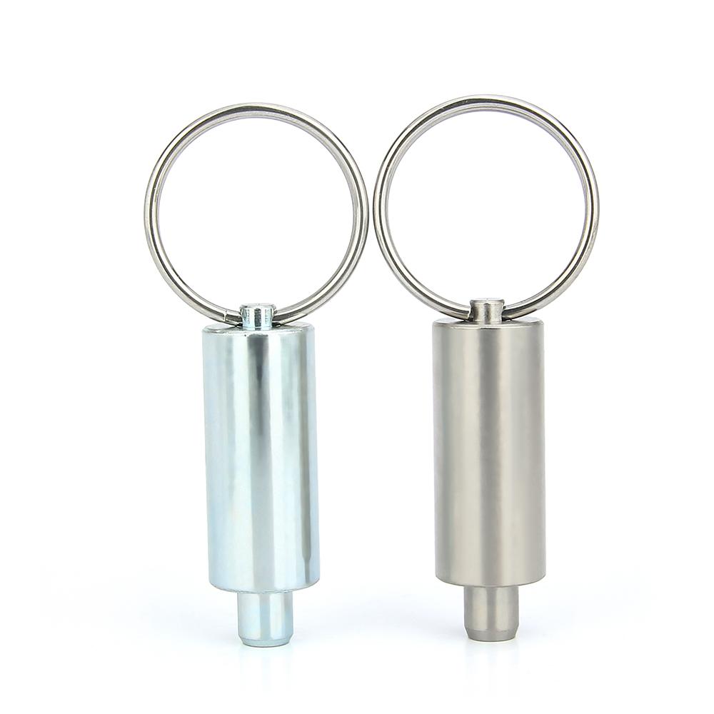 Factory Outlet Zinc-Plated Spring Pin Plunger Unthreaded Stainless/Carbon Steel Indexing Plungers With Pull Ring