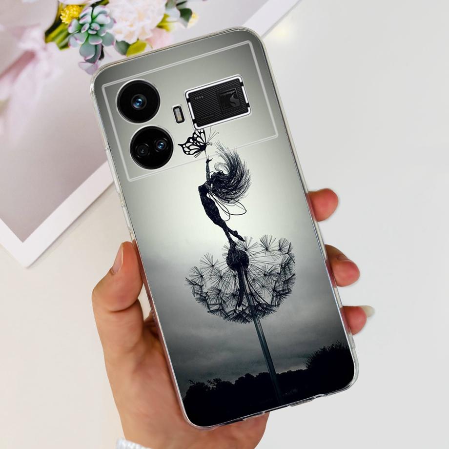 Для Realme GT5 240 Вт / GT3 / GT Neo 3 / GT Neo 5 Чехол Милый Мультяшный Роскошный Мягкий Силикон Прозрачный Чехол для Телефона Задняя Крышка Capas