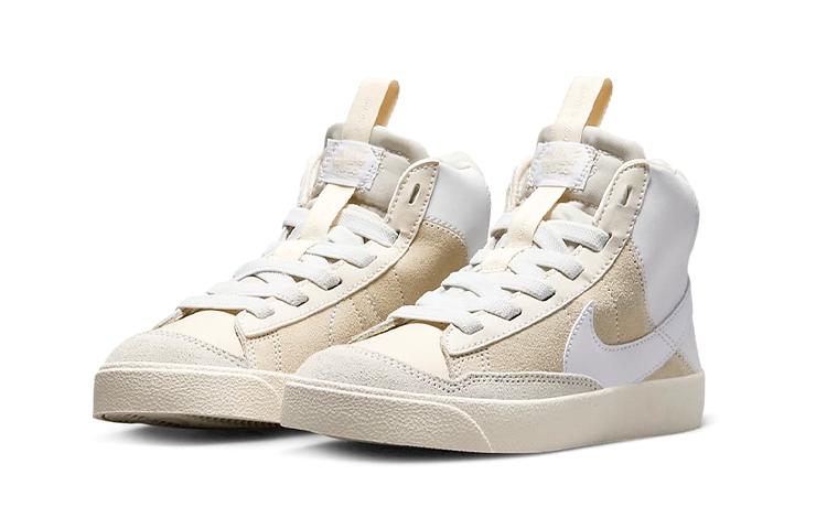 Nike Кроссовки Blazer '77 SE D Mid top Детские для скейтбординга Бежевые Для детей от 3 до 7 лет DQ6085-100