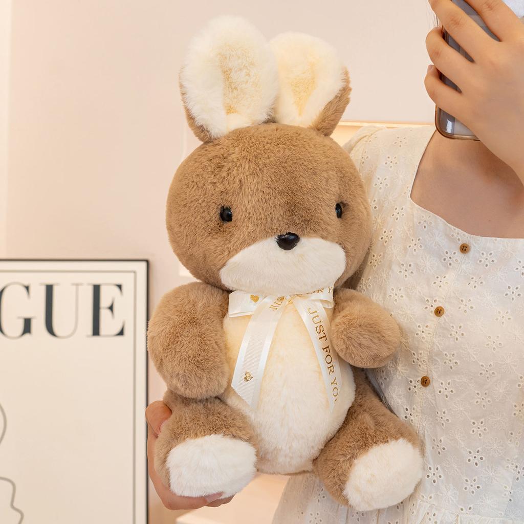 Мягкая плюшевая игрушка Милый Пес Медведь Кролик Мягкая Кавайная Щенок Кролик Кукла Детская игрушка Мультяшное животное Девочки Дети Подарок на день рождения Рождество