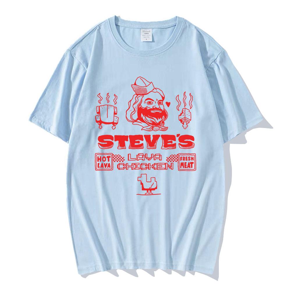 Hot Lava Chicken Jockey T-shirt Game Fashion Cartoon Graphic Tshirts Short Sleeve O-neck Cotton Soft T Shirt for Men Unisex Streetwear