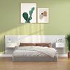 VidaXL Headboard with Cabinets White Engineered Wood 3115700