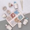 Baby Simulation Rainbow Cake Cup with Ball Wooden Bead Balance Training Game Color Cognition Play House Toy