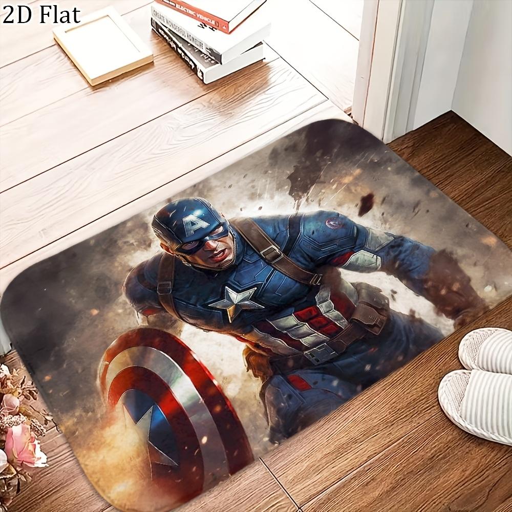 1pc Flannel Rug Marvel Superheroes Bathroom Mat, Multiple Sizes, Multi-functional for Daily Use, Suitable for Bathroom, Entran