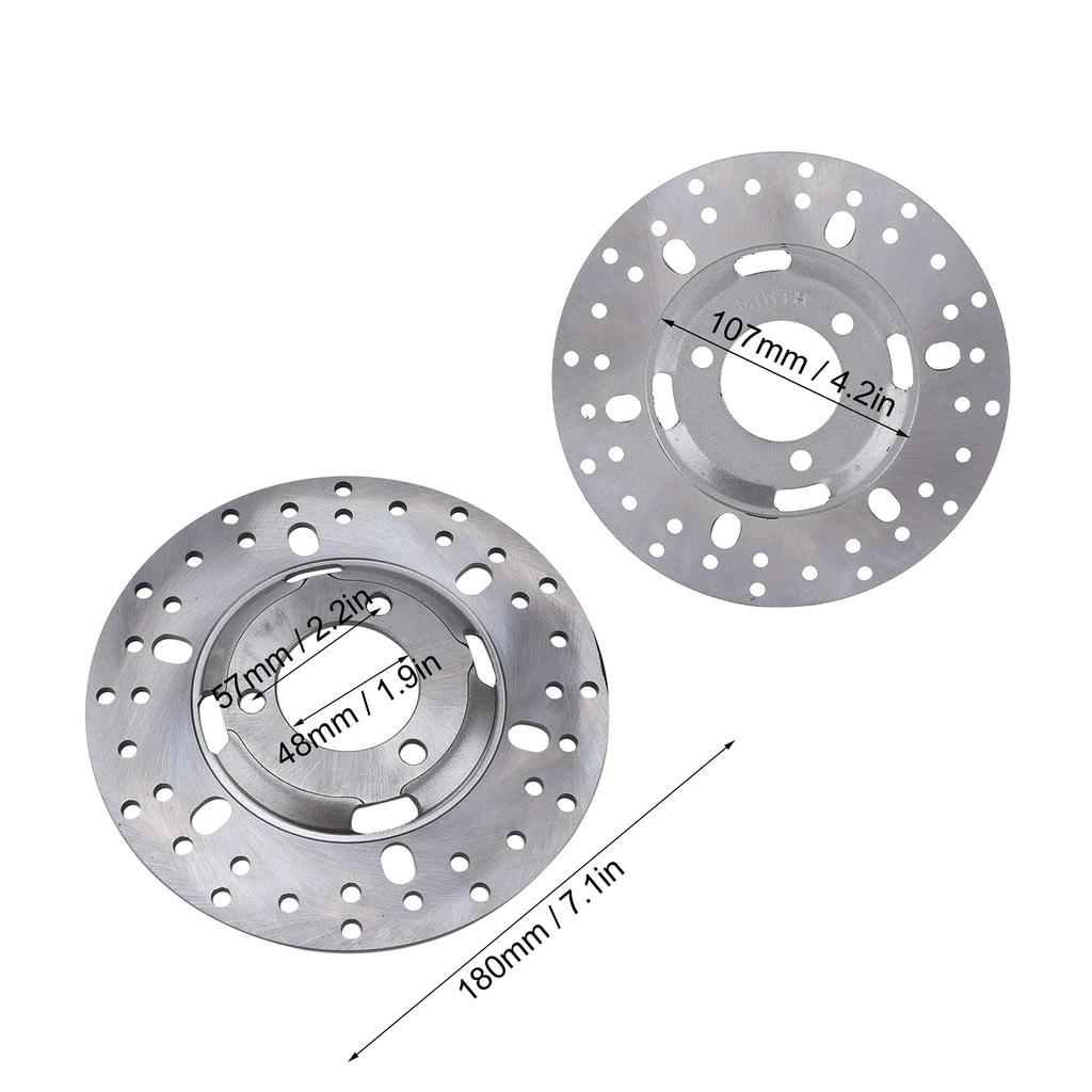 Disc Brake Rotor, 180mm/7.1" Front Brake Disc Steel Alloy Replacement Yamaha for Most Chinese Scooters and Motorcycles