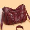 Женская сумка из мягкой кожи, многослойная, через плечо, сумка через плечо, сумка для матери