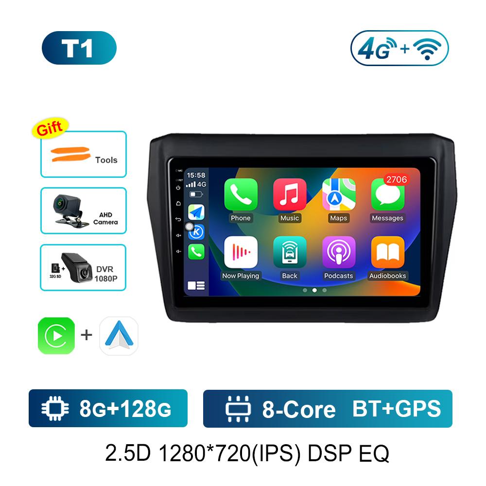 Android Car Radio Multimedia Video Player для Suzuki Swift 2017 2018 - 2019 GPS-навигация Bluetooth 4G WiFi GPS-навигация