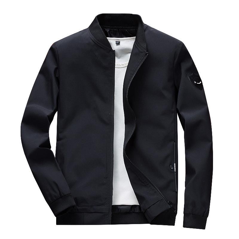 Men S Slim Fit Baseball Collar Casual Jacket Korean Style