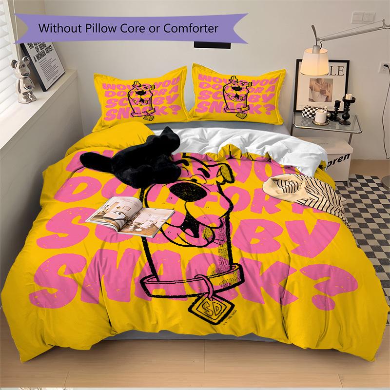 Scooby Snack Friendship Bedding Set Comforter Cover Gift for Bedroom,Includes 1 Cover and 2 Pillowcases, No InsertB562