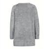 Women's Velvet Sleeping Dress - Comfortable Winter Home Robe with Pocket, Round Neck Solid Color Machine Washable Casual Wear, Soft Knitted Indoor