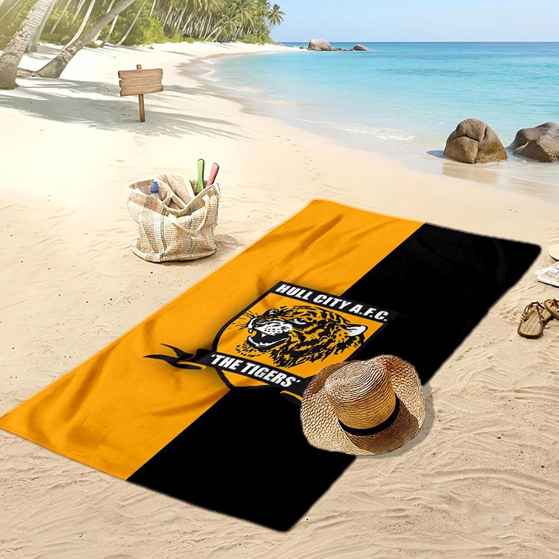 Полотенце для пляжа с принтом Hull FC Мягкое Портативное Быстросохнущее?Сухое полотенце для бассейна, летнего отпуска, активного отдыха на природе