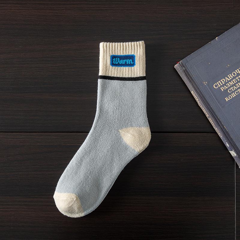 Мужские толстые носки из шерсти с кольцом-полотенцем на подошве, впитывающие пот, согревающие, для осени и зимы