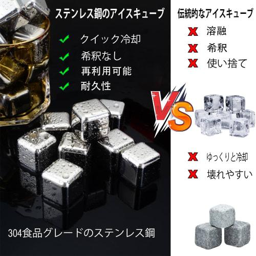 Набор из 12 многоразовых кубиков льда из нержавеющей стали для напитков, металлические камни для виски, технология высокого охлаждения для виски, водки, ликеров, вина, напитков,