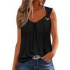 Летние женские топы на бретелях с круглым вырезом, повседневные струящиеся рубашки без рукавов, повседневные свободные плиссированные футболки, футболки, женская блузка