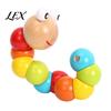 Twisting Caterpillar Toy Kids Wooden Bead Toy, Educational for Fine Motor Skills, Number Color Preschool Learning Toddlers Toddler