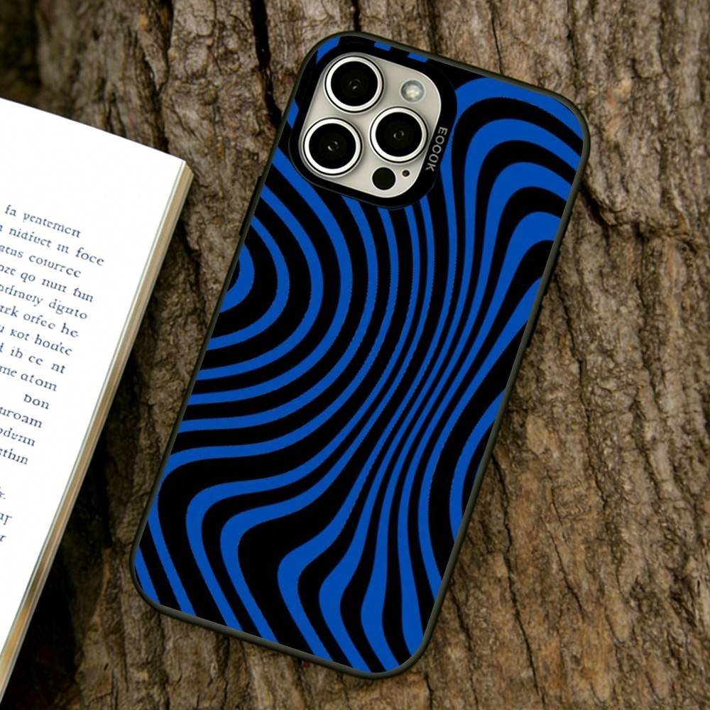 Linear form Phone Case For iPhone 17,16,15,14,13,12,11 Plus,Pro Max,XS,Colorful Silver Black Cover