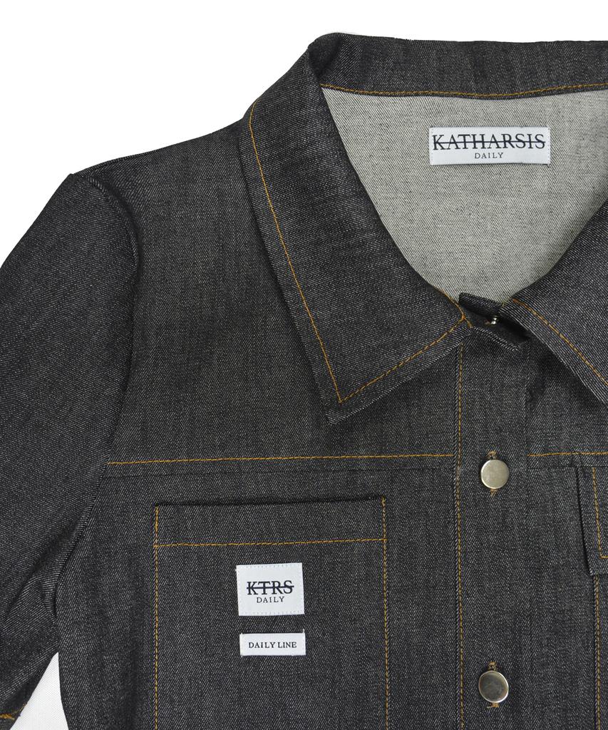 Catharsis Daily Denim Mini Dress Black Denim _S M