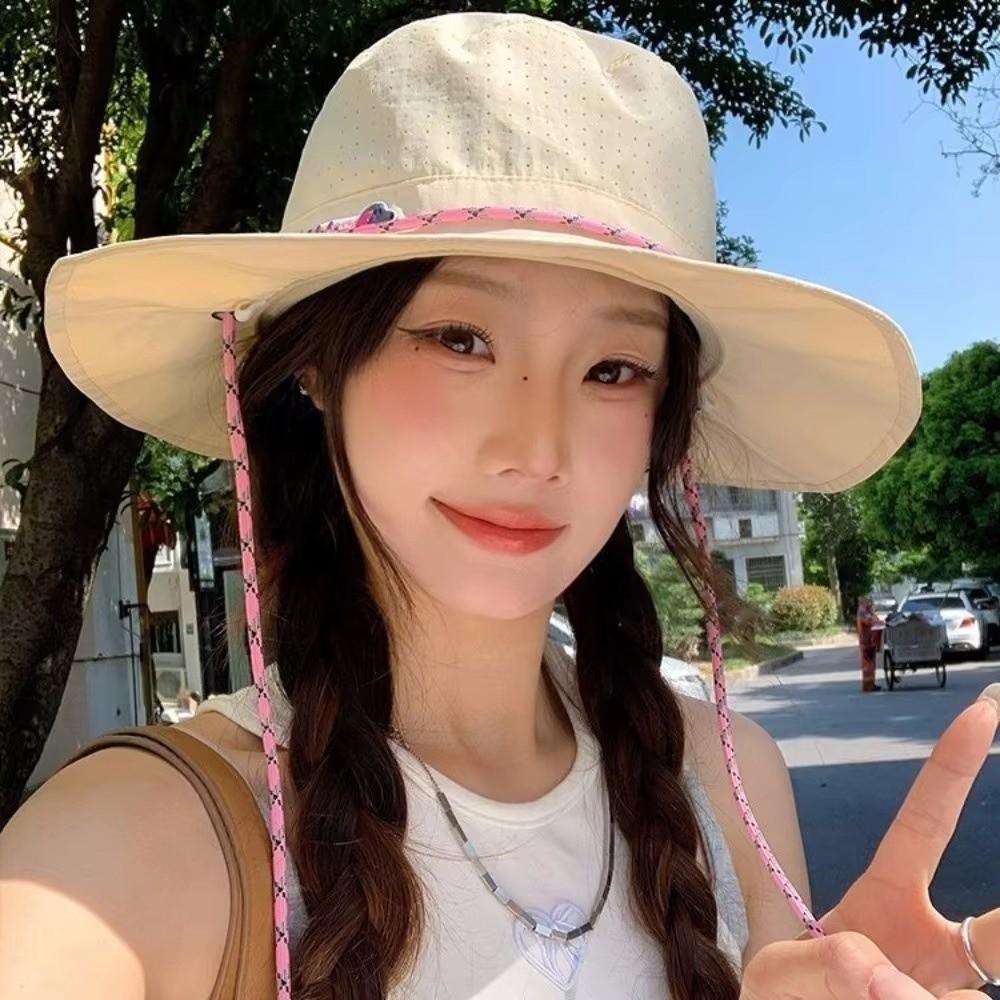 Foldable Fisherman Hat Large Brim Sun Cap New Sun Protection Hat Women