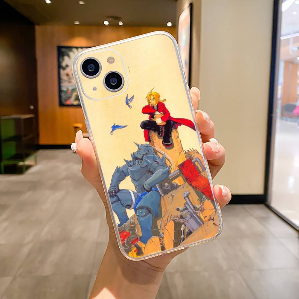 Fullmetal -Alchemist-Edward -Elric Phone Case For iPhone17,16,15,14,13,12,11 ,Pro Max,16/15/14 Plus Transparent Cover