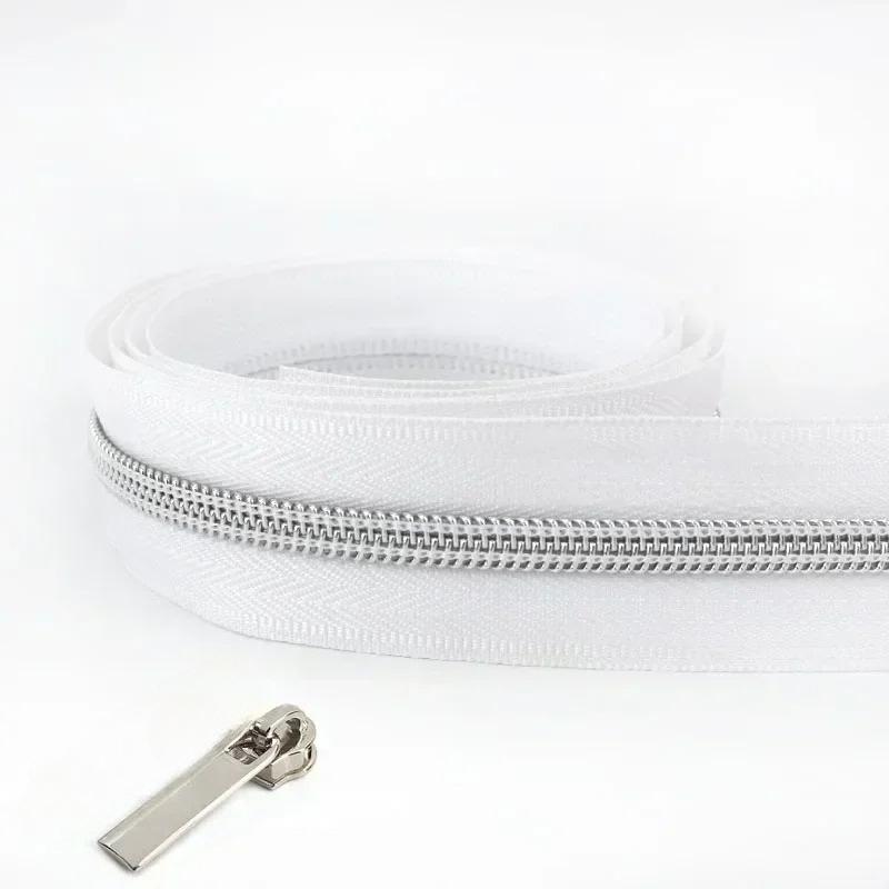 1/2/3/4/5 метров 5# нейлоновые молниевые ленты со слайдерами спиральные молнии сумка кошелек карман пуллеры для молний головка набор для ремонта швейные аксессуары