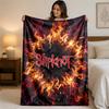 Slipknot Print Flannel Blanket Cozy Lightweight Plush Throw Blanket For Bed Sofa Household Use