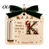 Holiday Money Gift Box for Students Personalized Letter Christmas Holder Cash, Wooden Alphabet Hanging Cash Creative Birthday Party Ornament