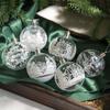 6pcs Xmas Decor Home Party Gifts Clear Acrylic Painted Balls Christmas Ball Decoration Pendant
