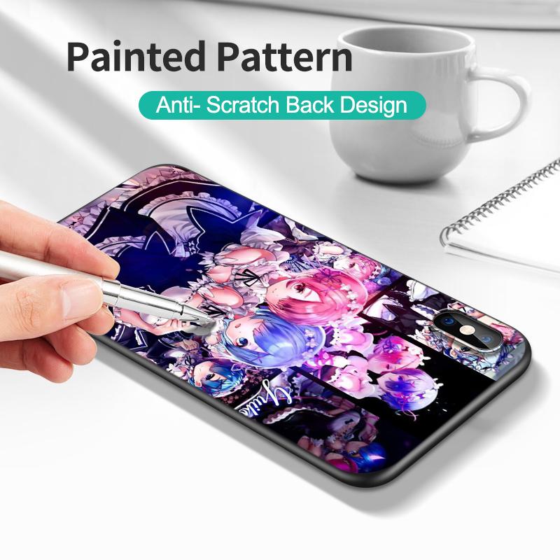 Black Tpu Case For Samsung Galaxy A50 50S A30S A10 A01 A11 A21S A31 A41 A51 A71 Cover Ram Rem Anime Cartoon