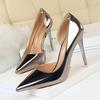 BIGTREE Metallic Nightclub Shoes Slim Sexy Shoes Women's Shoes High-heeled Shoes