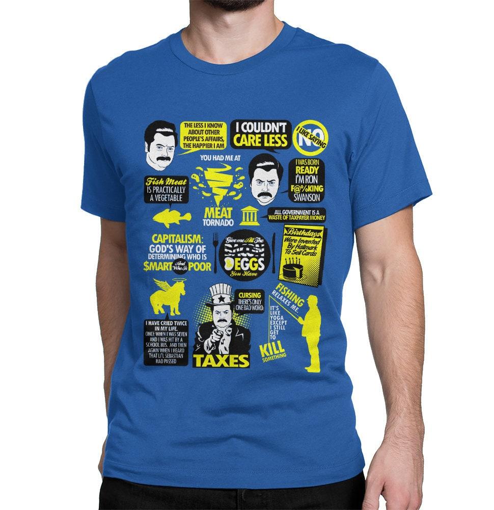 Parks and Recreation Ron Swanson Quotes T-Shirt, Men's Women's All Sizes (mw-378)