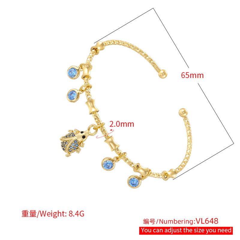 Beetle Octagram Rainbow Splicing Bracelet Personalized Geometric Water Drop Four-Leaf Clover Bracelet Vl648