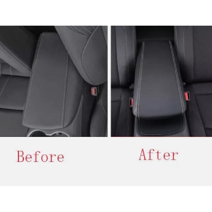 Black Leather Middle Console Armrest Box Cover Fit For Toyota Venza -