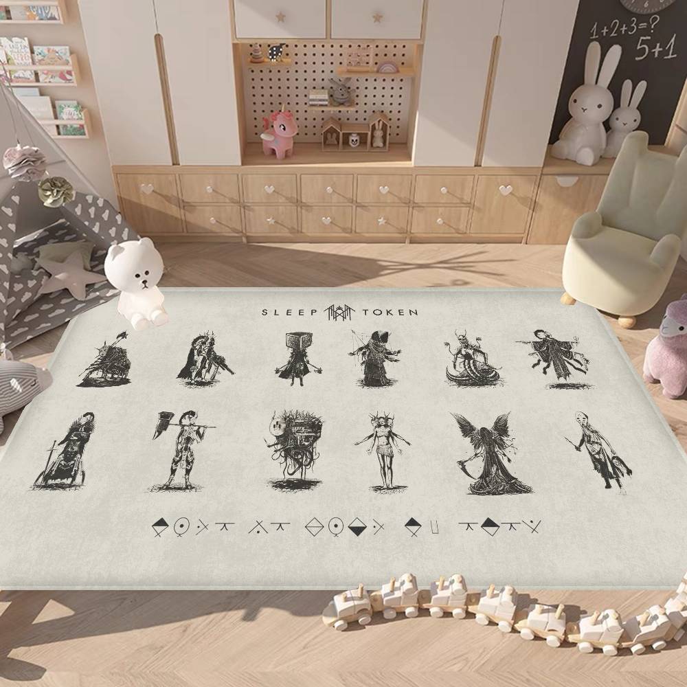 Sleep Rock Band T-Tokens Anime Door Mat Kids Room Bedroom Decoration Balcony Anti-Slip Doormat Living Room Doormat Area Rug