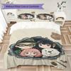 SPY×FAMILY Pattern Bedding uilt Set uilt Cover Pillowcase Home Decoration Birthday Gift (1 * duvet cover + 2 * pillowcase without core)