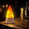 Прочный пластиковый металлический Хэллоуинский пламенный светильник, перезаряжаемый через Type-C, для вечеринок в помещении, освещения для приключений на открытом воздухе