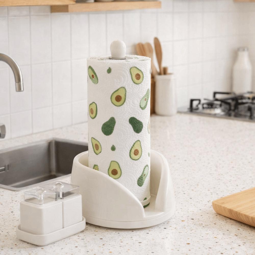 Large Capacity Rotating Paper Towel Holder Stainless Steel Paper Roll Stand  Kitchen