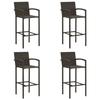 VidaXL Bar Stools 4 Pcs Brown Woven Resin
