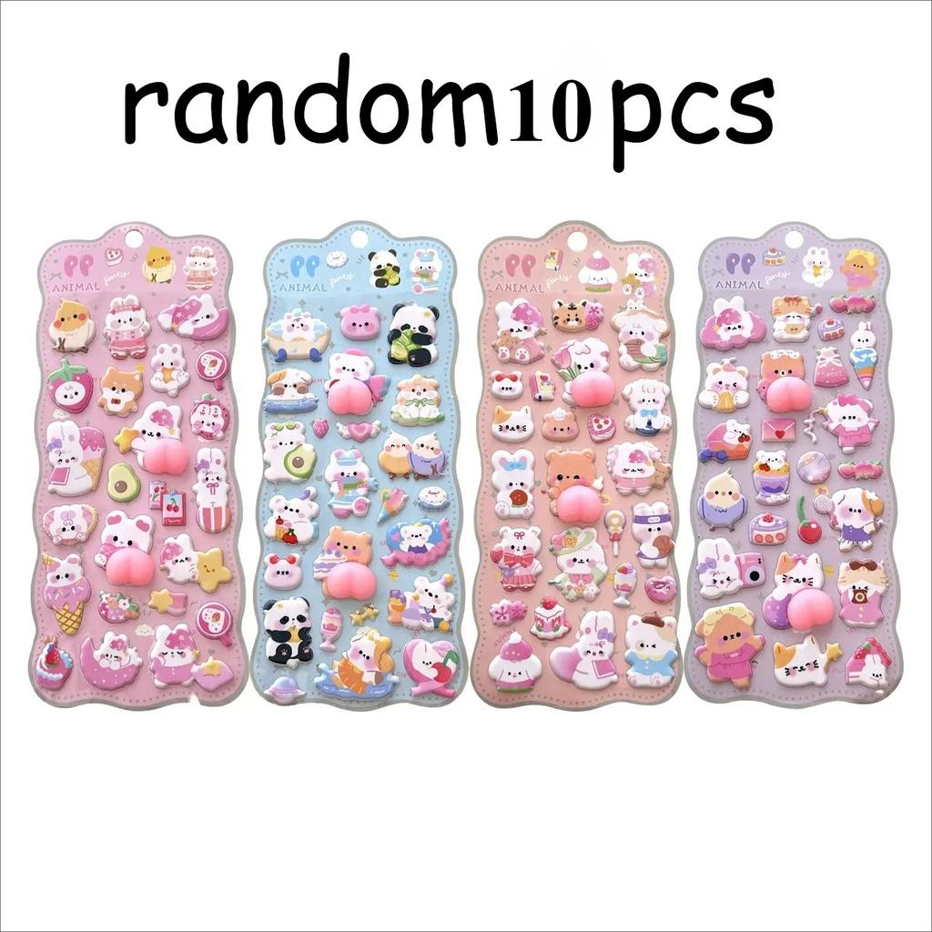 Kids 3D Animal Self-adhesive Stickers - Cute Bear Craft Toys for Phone Case Diary Scrapbook Pencil Case & Tablet Decor