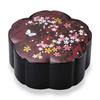 Mitani Yamanaka Lacquerware Storage Cherry Blossom Small Box, Black, 11.5cm, Design, Box, M17041-2