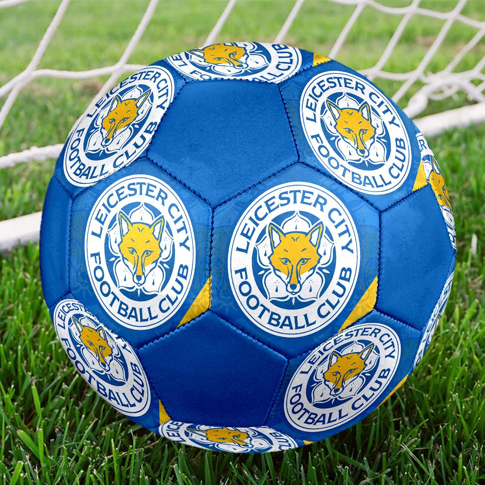 Leicester City size5 Soccer Ball, colorful, suitable for all ages, machine-stitched, PVC material, competition grade,durable and high bounce