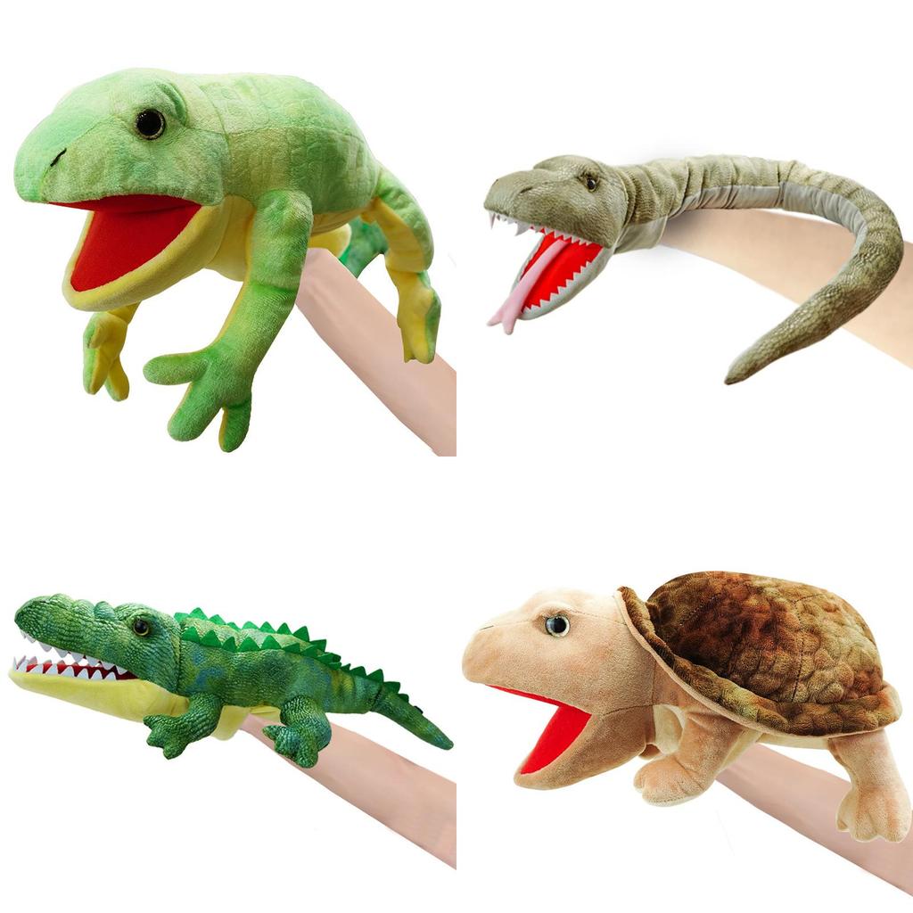 Adorable Lizard Puppet Plush Toy Soft Reptile Stuffed Animal For Kids Customizable Picture Design Short Plush 50cm Height