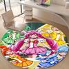 1pc Pretty Cure1 Design Printed Area Round Carpet for Bedroom Living Room Home Decor Rugs Mat Non Slip Mat Rug for Bedside