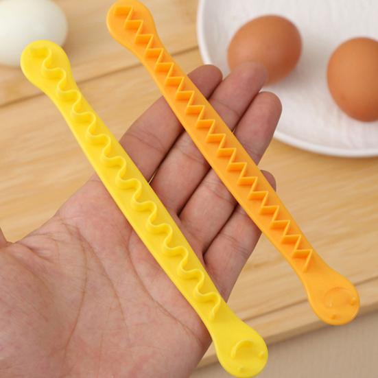 6 шт. Яйцерезка с двойными лезвиями, цветочная и геометрическая форма для яиц вкрутую, пластиковый кухонный гаджет без BPA для салатов, коробка для бенто