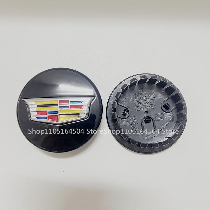AABHW1 4pcs Car Wheel Center Hub Caps Cover Emblem for Cadillac Escalade CTS CT5 XT5 XTS XLR BLS SLS STS ATS Auto Tire OEM 9597375