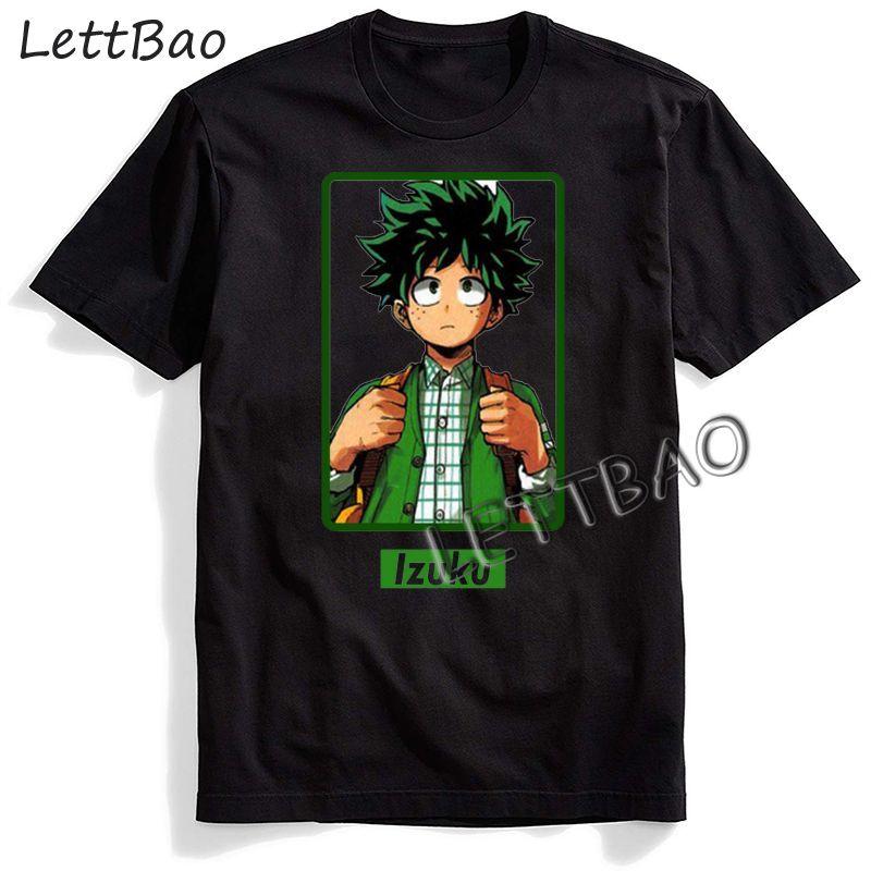 My Hero Academia Bakugou Boku No Todoroki Graphic Men Casual Vintage Japanese Plus Size White T