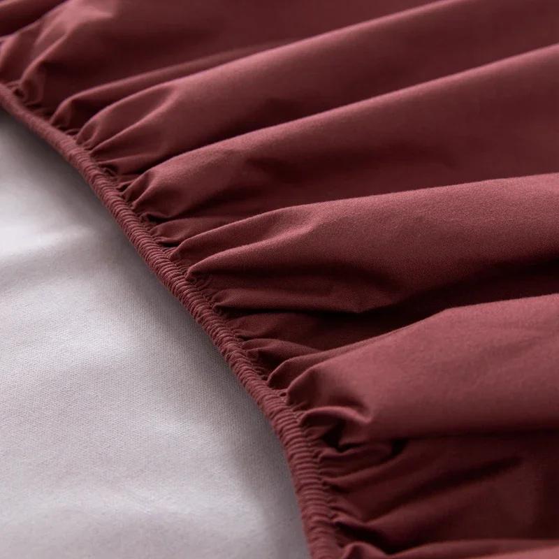 Водонепроницаемый защитный чехол для матраса, простыня на резинке из хлопка с резинками, нескользящее покрывало, парное постельное белье