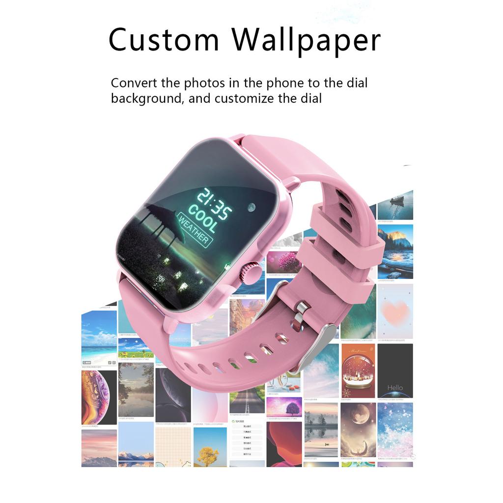 Smart Watch Men and Women Smart Bracelet Sports Activity Tracking Monitoring IP67 Waterproof Ladies Smartwatch