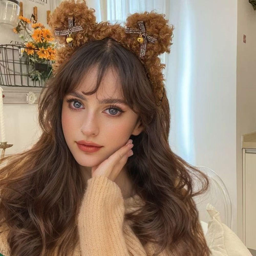 Милый обруч для волос плюшевые ушки медведя повязка на голову головной убор свадебная вечеринка сцена