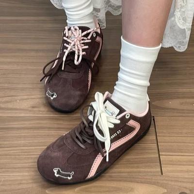 Ретро женские весенние спортивные повседневные туфли на шнуровке